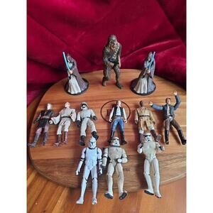 Star Wars Action Figure Lot Of 12 - 90’s -00’s  Han Stormtroopers Anakin Obi Wan